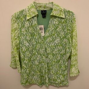 NWT — INC shirt in a floral green pattern